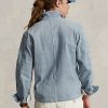 Vestes en jean indigo à micro-carreaux bleus pour hommes Ralph Lauren Vestes en jean indigo à micro-carreaux bleus pour hommes Ralph Lauren