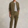 Vestes en jersey matelassé de luxe olive pour hommes Ralph Lauren Vestes en jersey matelassé de luxe olive pour hommes Ralph Lauren