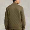 Vestes en jersey matelassé de luxe olive pour hommes Ralph Lauren Vestes en jersey matelassé de luxe olive pour hommes Ralph Lauren