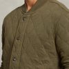 Vestes en jersey matelassé de luxe olive pour hommes Ralph Lauren Vestes en jersey matelassé de luxe olive pour hommes Ralph Lauren