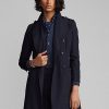 Vestes en laine sergée bleu marine Ralph Lauren pour femme Vestes en laine sergée bleu marine Ralph Lauren pour femme