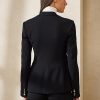 Vestes en laine stretch Parker noires Ralph Lauren pour femmes Vestes en laine stretch Parker noires Ralph Lauren pour femmes