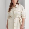Vestes en lin à chevrons ceinturées et crème Ralph Lauren pour femme Vestes en lin à chevrons ceinturées et crème Ralph Lauren pour femme