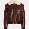 Vestes en peau lainée mérinos brunie Niketa de Ralph Lauren pour femme Vestes en peau lainée mérinos brunie Niketa de Ralph Lauren pour femme
