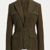 Vestes en sergé de laine mélangée Rhodri de Ralph Lauren pour femme, couleur olive Vestes en sergé de laine mélangée Rhodri de Ralph Lauren pour femme, couleur olive