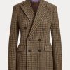 Vestes en tweed à carreaux Donaldson de Ralph Lauren pour femmes marron Vestes en tweed à carreaux Donaldson de Ralph Lauren pour femmes marron
