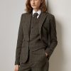 Vestes en tweed à carreaux Parker Ralph Lauren olive/marron pour femme Vestes en tweed à carreaux Parker Ralph Lauren olive/marron pour femme