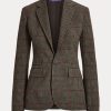 Vestes en tweed à carreaux Parker Ralph Lauren olive/marron pour femme Vestes en tweed à carreaux Parker Ralph Lauren olive/marron pour femme