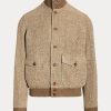 Vestes en tweed mélangé lin marron Ralph Lauren pour homme Vestes en tweed mélangé lin marron Ralph Lauren pour homme