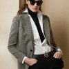 Vestes en tweed Ralph Lauren noires et crème pour femme Vestes en tweed Ralph Lauren noires et crème pour femme