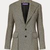 Vestes en tweed Ralph Lauren noires et crème pour femme Vestes en tweed Ralph Lauren noires et crème pour femme