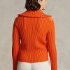 Vestes hybrides à col cheminée orange Ralph Lauren pour femmes Vestes hybrides à col cheminée orange Ralph Lauren pour femmes