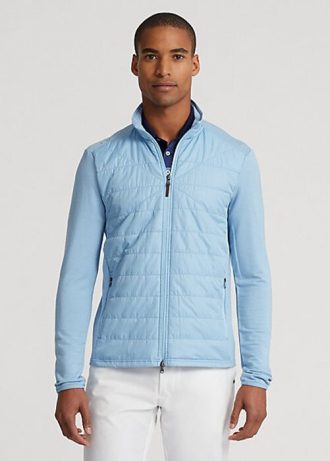 Vestes hybrides à col montant bleues pour hommes Ralph Lauren