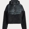 Vestes hybrides à poils longs et anti-déchirure Ralph Lauren gris foncé pour femmes Vestes hybrides à poils longs et anti-déchirure Ralph Lauren gris foncé pour femmes