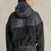 Vestes hybrides à poils longs et anti-déchirure Ralph Lauren gris foncé pour femmes Vestes hybrides à poils longs et anti-déchirure Ralph Lauren gris foncé pour femmes