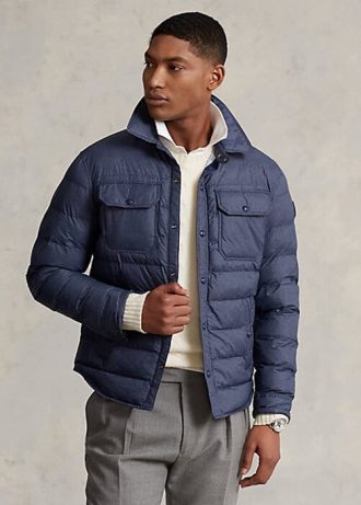 Vestes imperméables bleu marine Ralph Lauren pour homme