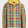 Vestes imperméables pliables à carreaux multicolores Ralph Lauren pour hommes Vestes imperméables pliables à carreaux multicolores Ralph Lauren pour hommes