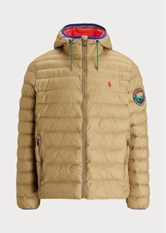 Vestes imperméables pliables Ralph Lauren Khaki pour hommes