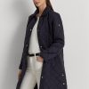 Vestes longues matelassées bleu marine Ralph Lauren pour femme Vestes longues matelassées bleu marine Ralph Lauren pour femme