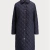 Vestes longues matelassées bleu marine Ralph Lauren pour femme Vestes longues matelassées bleu marine Ralph Lauren pour femme