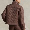 Vestes matelassées courtes déperlantes Ralph Lauren marron pour femme