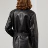 Vestes moto noires en cuir de veau Cadena Ralph Lauren pour femmes Vestes moto noires en cuir de veau Cadena Ralph Lauren pour femmes