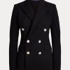Vestes noires en laine mélangée Ralph Lauren Camden pour femmes Vestes noires en laine mélangée Ralph Lauren Camden pour femmes