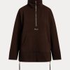 Vestes polaires à fermeture éclair quart de tour Ralph Lauren marron pour femmes Vestes polaires à fermeture éclair quart de tour Ralph Lauren marron pour femmes