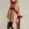 Vestes poncho double face rayées Polo ID Ralph Lauren marron pour femme Vestes poncho double face rayées Polo ID Ralph Lauren marron pour femme