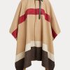 Vestes poncho double face rayées Polo ID Ralph Lauren marron pour femme Vestes poncho double face rayées Polo ID Ralph Lauren marron pour femme