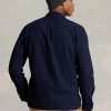 Vestes surchemise Oxford teintées en pièce Ralph Lauren bleu marine pour homme Vestes surchemise Oxford teintées en pièce Ralph Lauren bleu marine pour homme