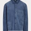 Vestes utilitaires en sergé à chevrons bleu Ralph Lauren pour homme Vestes utilitaires en sergé à chevrons bleu Ralph Lauren pour homme