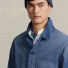 Vestes utilitaires en sergé à chevrons bleu Ralph Lauren pour homme Vestes utilitaires en sergé à chevrons bleu Ralph Lauren pour homme