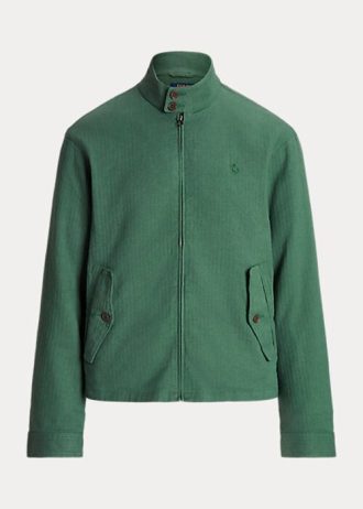 Vestes vertes en sergé de lin mélangé à chevrons pour homme Ralph Lauren